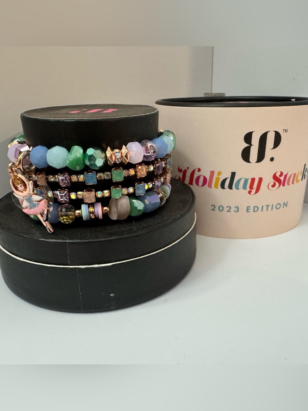 Bomb Party BP Holiday Stacks 2023 “Holiday Fairy Sparkle” Bracelet Stack